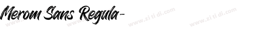 Merom Sans Regula字体转换
